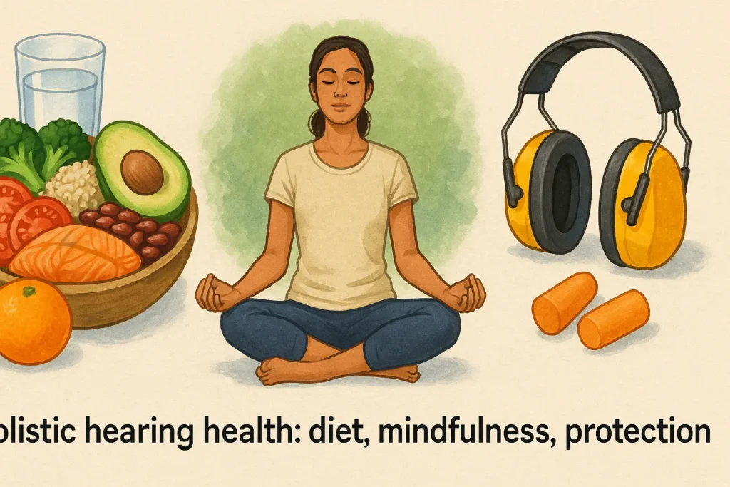 Patient consulting audiologist about hearing support" Patient consulting audiologist about hearing support"