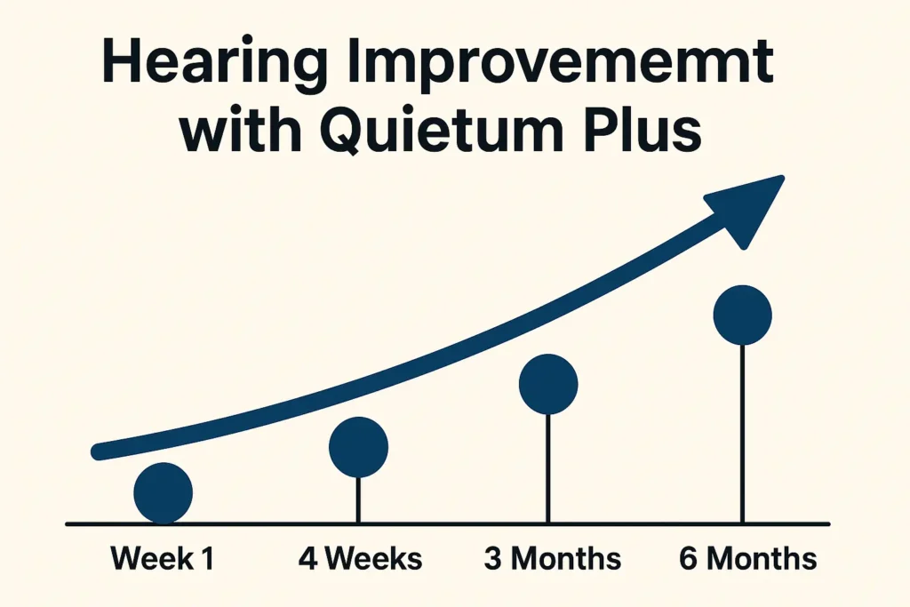 Visual timeline of hearing improvement with Quietum Plus Visual timeline of hearing improvement with Quietum Plus